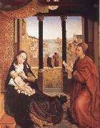 Rogier van der Weyden St Luke Drawing the Virgin painting